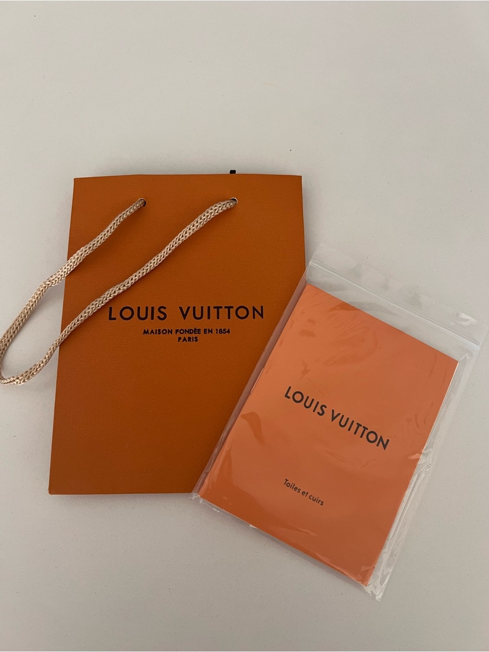 Louis Vuitton Orange Gift Bag with Orange Booklet